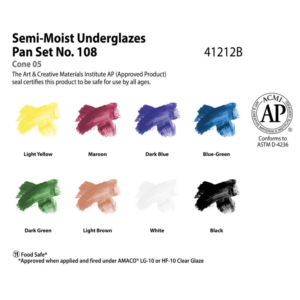 Semi-Moist Underglaze Set #108