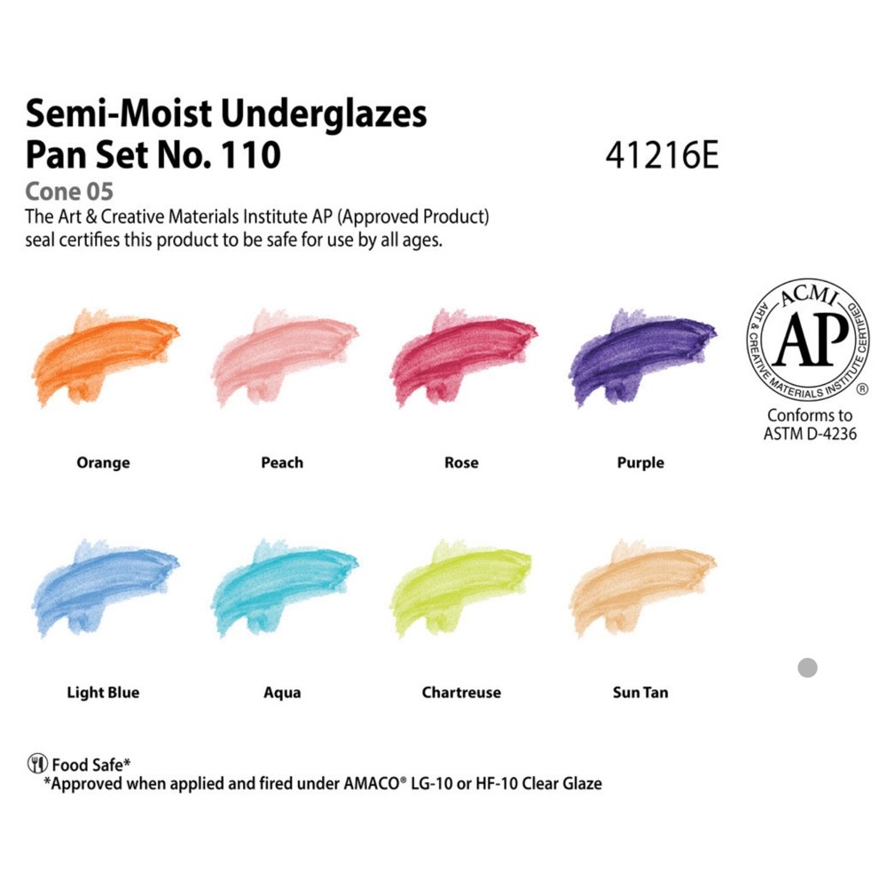 Semi-Moist Underglaze Set #110