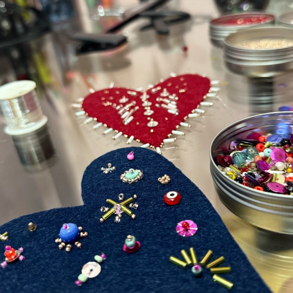 Embellished Textile Ornaments 