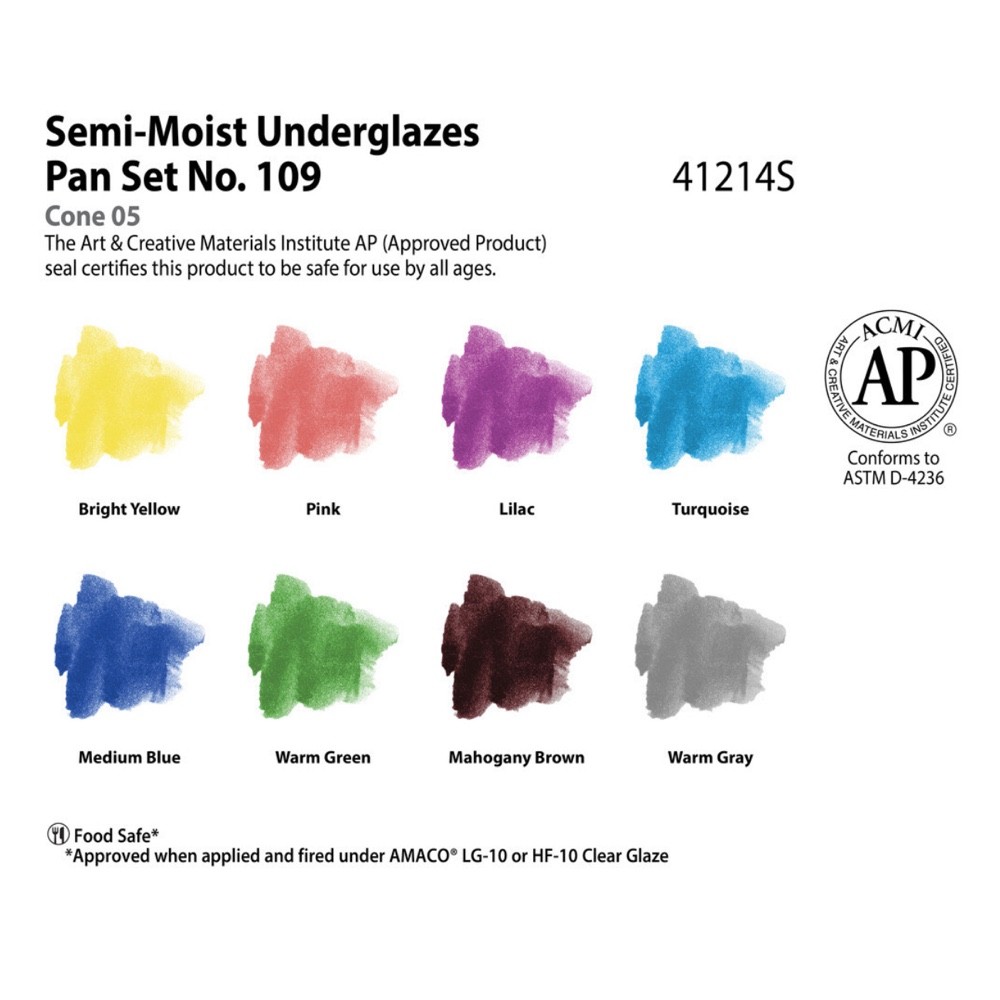Semi-Moist Underglaze Set #109