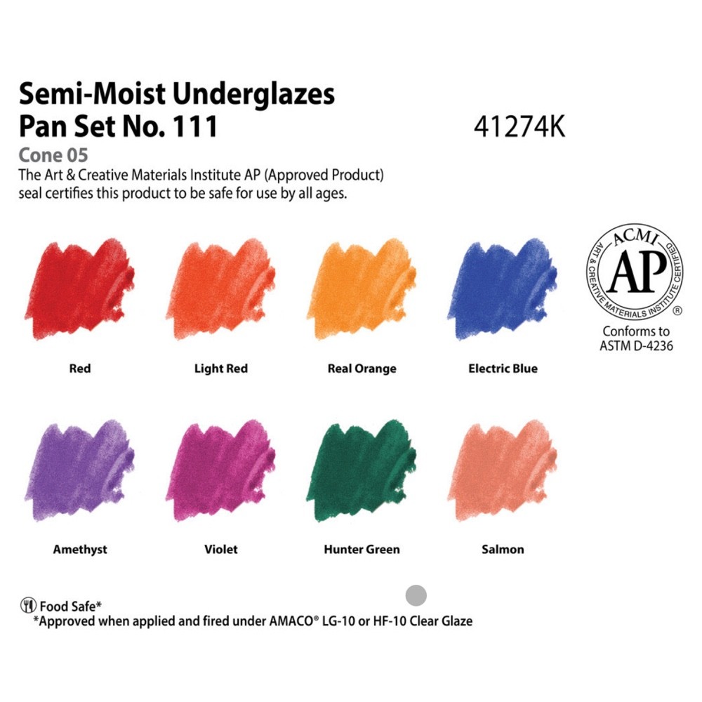 Semi-Moist Underglaze Set #111